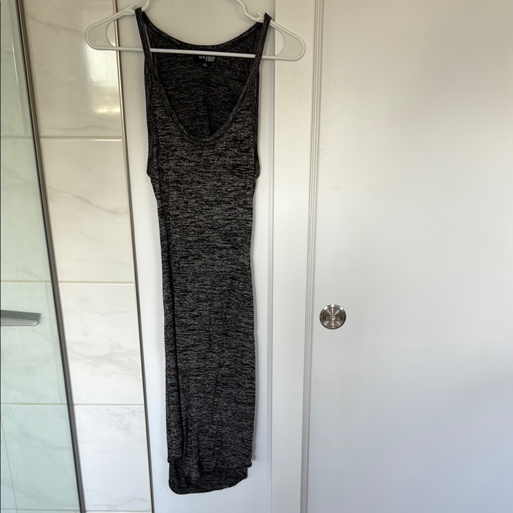 Wilfred Charcoal Backless Maxi Dress